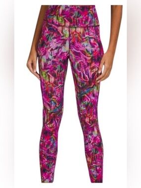 Lululemon Base Pace High-Rise Tight 25" hyper flow pink multi size 14 EUC